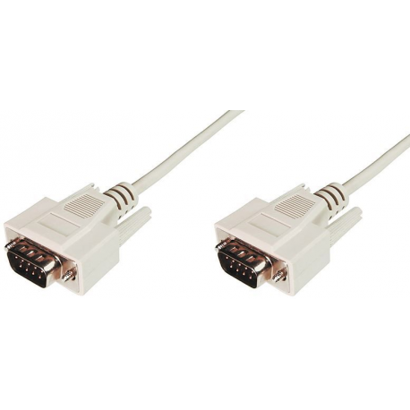 ASSMANN - Serial cable - DB-9 (M) to DB-9 (M) - 3 m - molded, thumbscrews - beige - 2