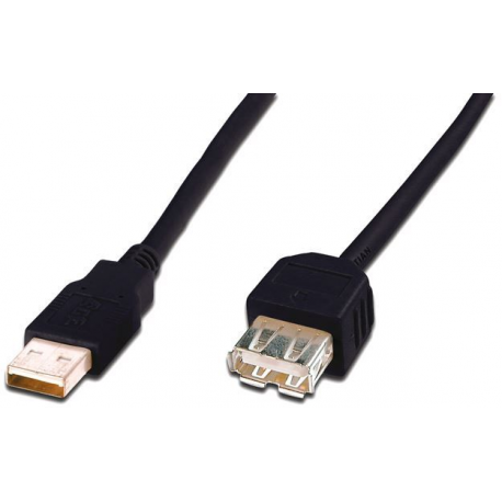 ASSMANN - USB extension cable - USB (M) to USB (F) - USB 2.0 - 5 m - black - 3