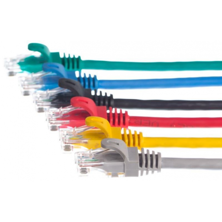 Netrack - Patch cable - RJ-45 (M) to RJ-45 (M) - 25 cm - UTP - CAT 5e - molded, snagless - green - 2