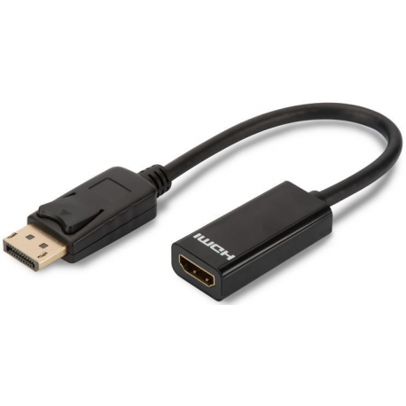 ASSMANN DisplayPort Adapter - Adapter - DisplayPort male to HDMI female - 15 cm - double shielded - black - 5