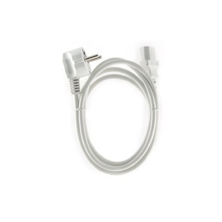 Gembird PC-186W-VDE - Power cable - CEE 7 / 7 (M) angled to IEC 60320 C13 straight - 10 A - 1.8 m - molded - white - Germany - 2
