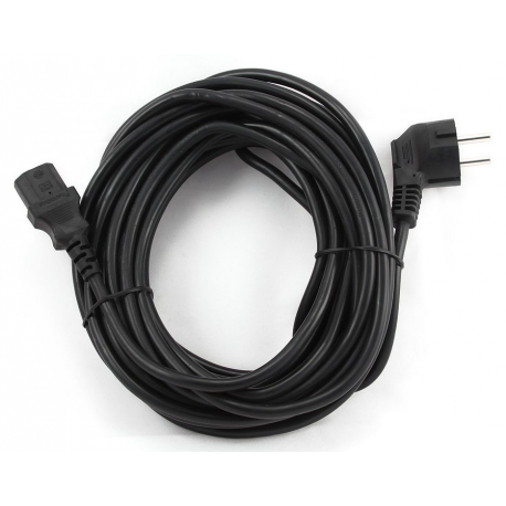 Gembird PC-186-VDE-10M - Power cable - CEE 7 / 7 (M) angled to IEC 60320 C13 straight - 16 A - 10 m - molded - black - 1