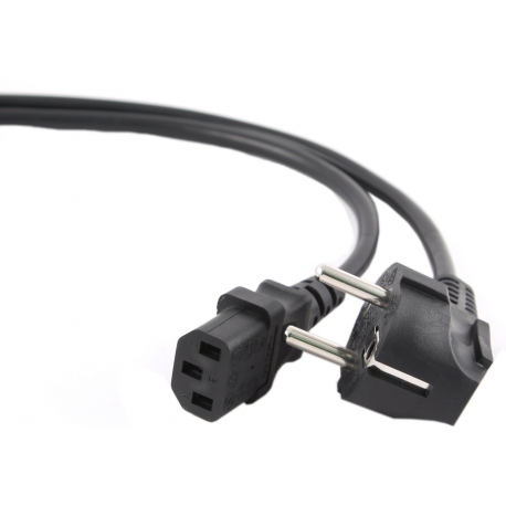 Gembird PC-186-VDE - Power cable - CEE 7 / 7 (M) angled to IEC 60320 C13 straight - 10 A - 1.8 m - molded - black - 2