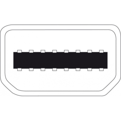 DIGITUS - Adapter - Mini DisplayPort male to HDMI female - 15 cm - double shielded - white - 1