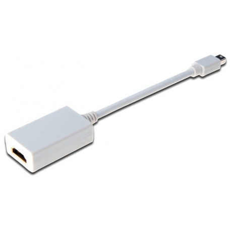 DIGITUS - Adapter - Mini DisplayPort male to HDMI female - 15 cm - double shielded - white - 3