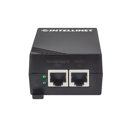 Intellinet Gigabit High-Power PoE+ Injector,1 x 30 W Port, IEEE 802.3at / af Compliant, Plastic Housing - PoE injector - AC 100-240 V - 30 Watt - output connectors: 1 - 5