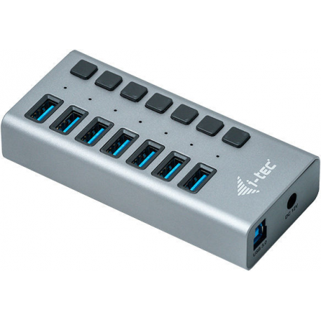 i-Tec USB 3.0 Charging HUB 7 port + Power Adapter 36 W - Hub - 7 x SuperSpeed USB 3.0 - desktop - 3