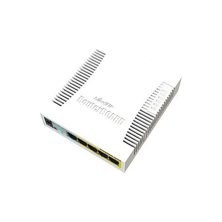 MikroTik RouterBOARD RB260GSP - Switch - Managed - 1 x 10 / 100 / 1000 (PoE) + 4 x 10 / 100 / 1000 (PoE Passthrough) + 1 x SFP - desktop - PoE - 3