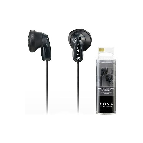 Sony MDR-E9LP - Headphones - ear-bud - wired - 3.5 mm jack - black - 2