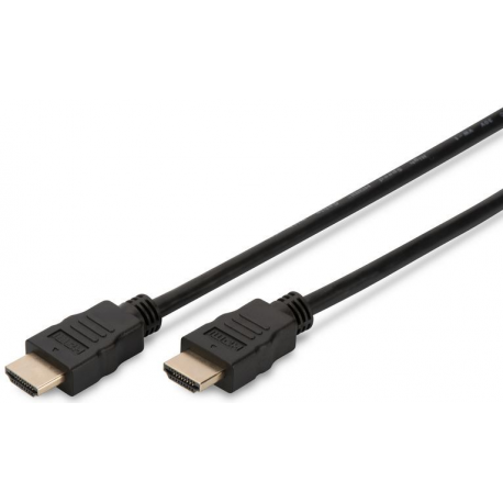 ASSMANN - HDMI cable with Ethernet - HDMI male to HDMI male - 3 m - triple shielded - black - 2