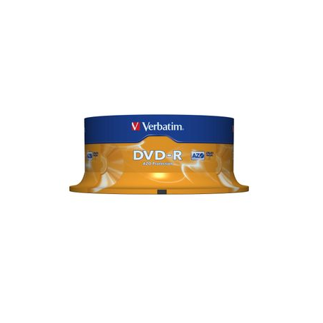 Verbatim - 25 x DVD-R - 4.7 GB 16x - matt silver - spindle - 1