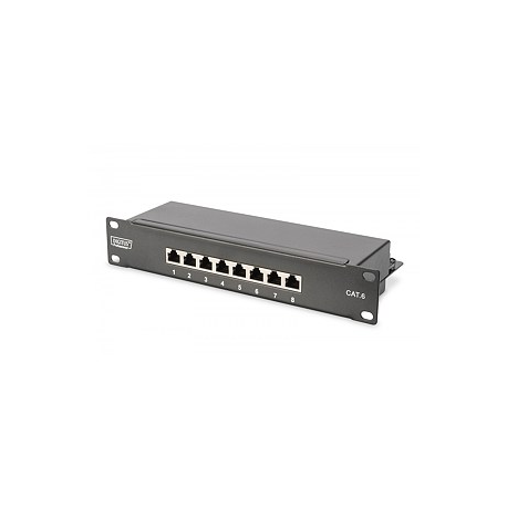 DIGITUS - Patch panel - CAT 6 - STP - RJ-45 X 8 - 1U - 10" - 1