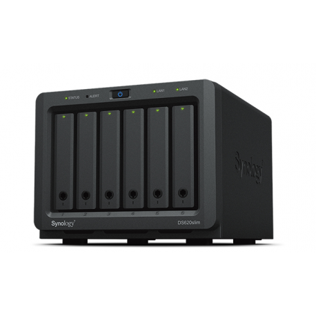 Synology Disk Station DS620slim - NAS server - 6 bays - SATA 6Gb / s - RAID 0, 1, 5, 6, 10, JBOD - RAM 2 GB - Gigabit Ethernet - iSCSI support - 1