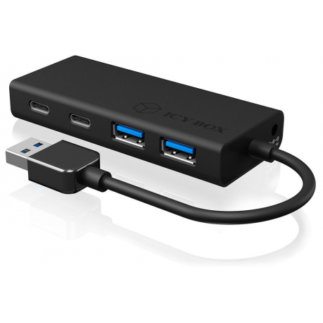 ICY BOX IB-HUB1426-U3 - Hub - 2 x SuperSpeed USB 3.0 + 2 x USB-C - desktop - 1