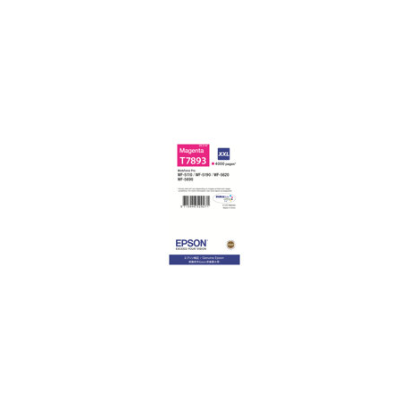 Epson T7893 - 34.2 ml - XXL size - magenta - original - print cartridge - for WorkForce Pro WF-5110DW, WF-5190DW, WF-5190DW BAM, WF-5620DWF, WF-5690DWF, WF-5690DWF BAM - 2