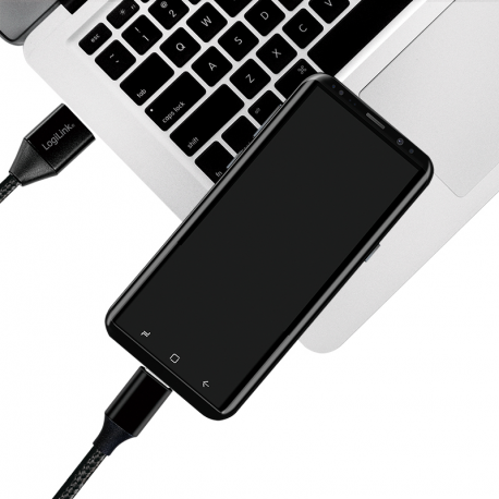 LogiLink - USB cable - USB-C (M) to USB (M) - USB 2.0 - 5 V - 3 A - 1 m - black - 4