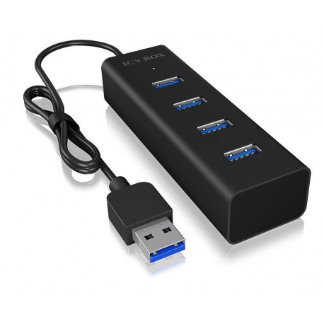 ICY BOX IB-HUB1409-U3 - Hub - 4 x SuperSpeed USB 3.0 - desktop - 2