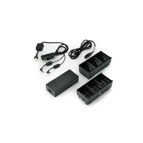 Zebra Dual 3-Slot Battery Charger Connected via Y Cable - Battery charger - output connectors: 6 - Europe - for ZQ500 Series ZQ510, ZQ520; ZQ600 Series ZQ610, ZQ620 - 1