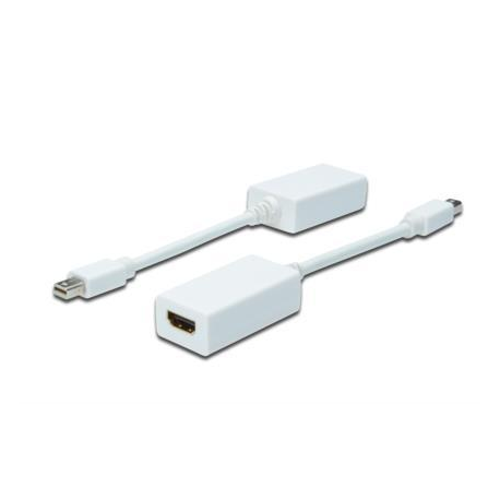 ASSMANN - HDMI adapter - Mini DisplayPort male to HDMI female - 15 cm - double shielded - white - 2