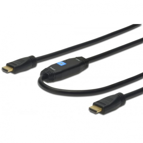 ASSMANN HDMI High Speed with Ethernet - HDMI cable with Ethernet - HDMI male to HDMI male - 10 m - double shielded - black - 1