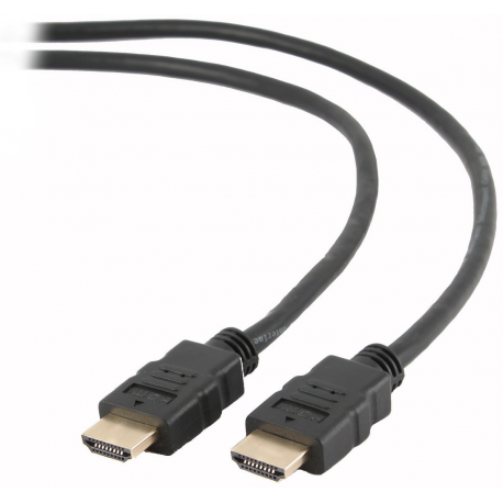 Gembird CC-HDMI4-1M - HDMI cable with Ethernet - HDMI male to HDMI male - 1 m - shielded twisted pair (STP) - black - 2