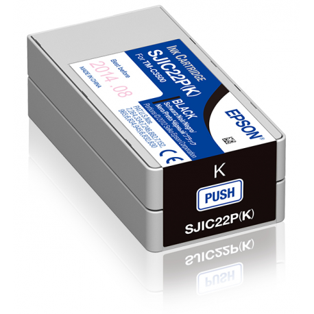 Epson SJIC22P(K) - Black - original - ink cartridge - for TM C3500 - 2