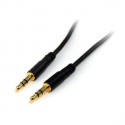StarTech.com 1 ft. (0.3 m) 3.5mm Audio Cable - 3.5mm Slim Audio Cable - Gold Plated Connectors - Male / Male - Aux Cable (MU1MMS) - Audio cable - stereo mini jack male to stereo mini jack male - 30.5 cm - black - for P / N: DP2VGAA, HD2VGAA2, SV231DPDDUA2, SV431DL2DU3A, SV431DPDDUA2, SV431DPUA2, SV431TDVIUA
