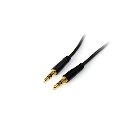 StarTech.com 3.5mm Audio Cable - 10 ft - Slim - M  /  M - AUX Cable - Male to Male Audio Cable - AUX Cord - Headphone Cable - Auxiliary Cable (MU10MMS) - Audio cable - stereo mini jack male to stereo mini jack male - 3 m - black - for P / N: HD202A, KITBXDOCKPNA, MOD4AVHD, MOD4AVHDBT, MOD4DOCKACPD, RKCOND17HD, SV231DPU34K - 0
