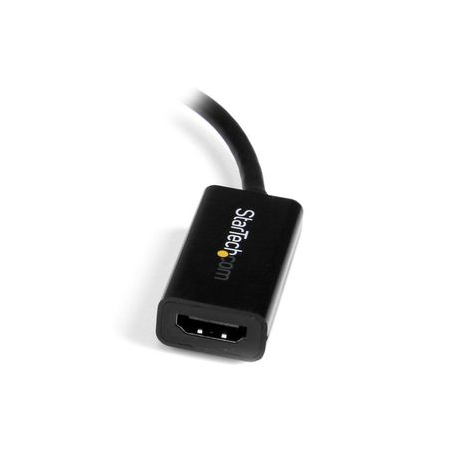 StarTech.com Mini DisplayPort to HDMI Audio / Video Converter - mDP 1.2 to HDMI Active Adapter for Ultrabook / Laptop - 4K @ 30Hz - Black (MDP2HD4KS) - Video converter - DisplayPort - HDMI - black - 2