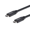 StarTech.com USB C to USB C Cable - 1.5 ft  /  0.5m - 5A PD - White - USB 2.0 - USB-IF Certified - USB Type C Cable - USB C Charging Cable (USB2C5C50CM) - USB cable - USB-C (M) to USB-C (M) - Thunderbolt 3  /  USB 2.0 - 5 A - 50 cm - black