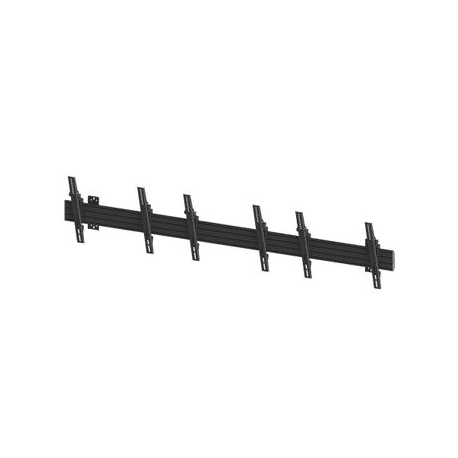 Multibrackets M Wallmount Pro MBW3U - Mounting kit (2 wall plates, 4 rails, 6 tilt arms) - for 3 LCD displays - aluminium, steel - black - screen size: 40"-65" - wall-mountable - 5