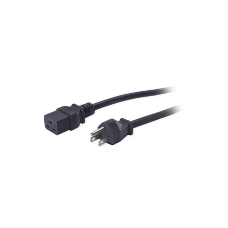 APC - Power cable - IEC 60320 C19 to NEMA 5-15 (M) - 2.4 m - black - for P/N: SMT2200I-AR, SMT2200R2I-AR, SMT3000I-AR, SMT3000R2I-AR, SMX3000HVTUS, SRT10RMXLIX806 - 0