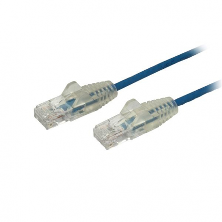 StarTech.com 2m Slim LSZH CAT6 Ethernet Cable, 10 Gigabit Snagless RJ45 100W PoE Patch Cord, CAT 6 10GbE UTP Network Cable w / Strain Relief, Blue, Fluke Tested / ETL, Low Smoke Zero Halogen - Category 6 - 28AWG (N6PAT200CMBLS) - Patch cable - RJ-45 (M) to RJ-45 (M) - 2 m - CAT 6 - snagless - blue - 0