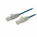 StarTech.com 2m Slim LSZH CAT6 Ethernet Cable, 10 Gigabit Snagless RJ45 100W PoE Patch Cord, CAT 6 10GbE UTP Network Cable w / Strain Relief, Blue, Fluke Tested / ETL, Low Smoke Zero Halogen - Category 6 - 28AWG (N6PAT200CMBLS) - Patch cable - RJ-45 (M) to RJ-45 (M) - 2 m - CAT 6 - snagless - blue