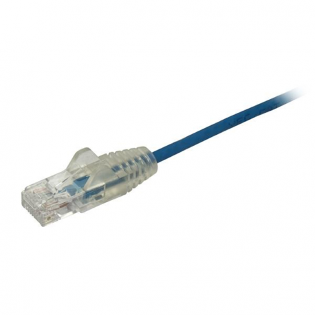 StarTech.com 2m Slim LSZH CAT6 Ethernet Cable, 10 Gigabit Snagless RJ45 100W PoE Patch Cord, CAT 6 10GbE UTP Network Cable w / Strain Relief, Blue, Fluke Tested / ETL, Low Smoke Zero Halogen - Category 6 - 28AWG (N6PAT200CMBLS) - Patch cable - RJ-45 (M) to RJ-45 (M) - 2 m - CAT 6 - snagless - blue - 1