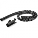 StarTech.com 2.5m (8.2ft) Cable Management Sleeve - 1.8" Diameter - Expandable Coiled Cord Organizer w / Cable Loading Tool (CMSCOILED4) - Cable sleeving kit - black - 2.5 m