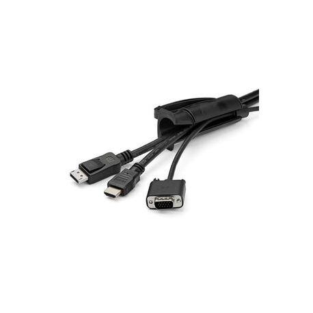 StarTech.com 2.5m (8.2ft) Cable Management Sleeve - 1.8" Diameter - Expandable Coiled Cord Organizer w / Cable Loading Tool (CMSCOILED4) - Cable sleeving kit - black - 2.5 m - 1