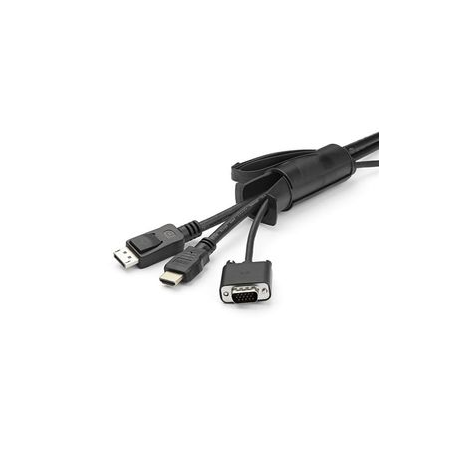 StarTech.com 2.5m (8.2ft) Cable Management Sleeve - 1.8" Diameter - Expandable Coiled Cord Organizer w / Cable Loading Tool (CMSCOILED4) - Cable sleeving kit - black - 2.5 m - 2