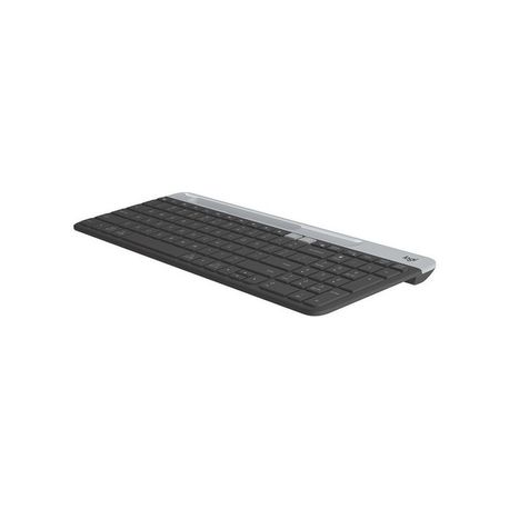 Logitech Slim Multi-Device K580 - Keyboard - Bluetooth, 2.4 GHz - Pan Nordic - graphite - 0