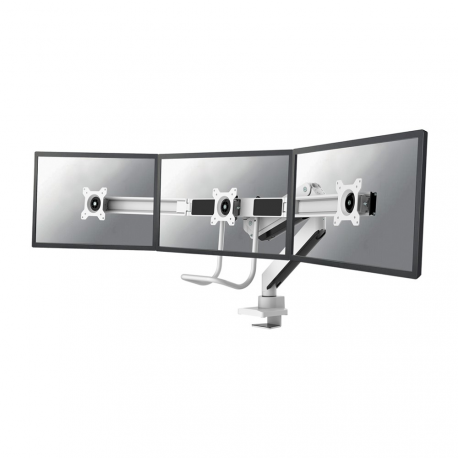 Neomounts by Newstar Select NM-D775DX3 - Mounting kit - for 3 LCD displays (full-motion) - white - screen size: 17"-24" - clamp mountable, grommet, desk-mountable - 0
