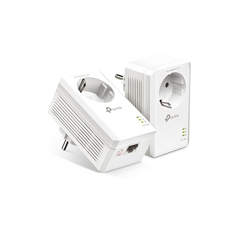 TP-Link AV1000 - Gigabit Passthrough Powerline Starter Kit - bridge - GigE, HomePlug AV (HPAV), HomePlug AV (HPAV) 2.0, IEEE 1901 - wall-pluggable (pack of 2) - 2