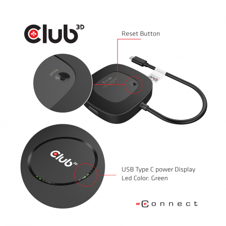 Club 3D - Docking station - USB-C 3.2 Gen 1 - DP - 13