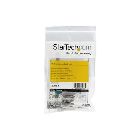 StarTech.com Laptop Cable Lock Anchor - Computer Security Cable Anchor - Lock anchor - silver - for P / N: LTLOCKNBL - 3