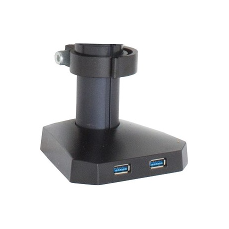 ART L-18GD - Mounting kit - for 2 LCD displays (full-motion adjustable dual arm) - metal - black - screen size: 10"-32" - desk-mountable - 2