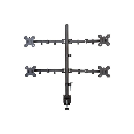 TECHly - Mounting kit - for 4 LCD displays - black - screen size: 13"-27" - desk-mountable - 5