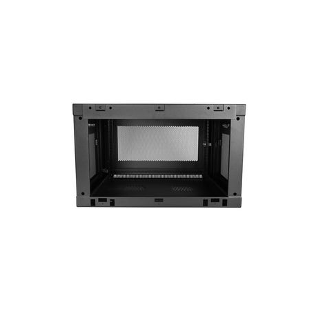 StarTech.com 2 Post 6U 19" Wall Mount Network Cabinet, 15" Deep Locking IT Switch Depth Enclosure, Vented Computer / Electronics Equipment Data Rack with Shelf & Hook & Loop Tape  / Assembled - 19 Inch Wall Cabinet (RK616WALM) - Rack enclosure cabinet - wall mountable - black - 6U - 2