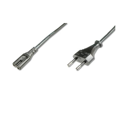 ASSMANN - Power cable - IEC 60320 C7, Europlug to Europlug (M) - 1.8 m - 1