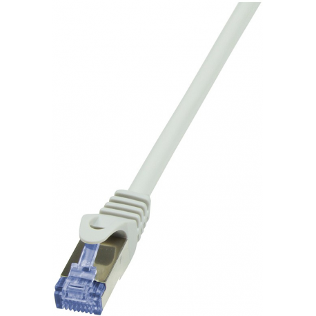 LogiLink PrimeLine - Patch cable - RJ-45 (M) to RJ-45 (M) - 1 m - SFTP, PiMF - CAT 6a - halogen-free, molded, snagless - grey - 2