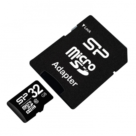 SILICON POWER 32GB, MICRO SDHC, CLASS 10 WITH SD ADAPTER - 1