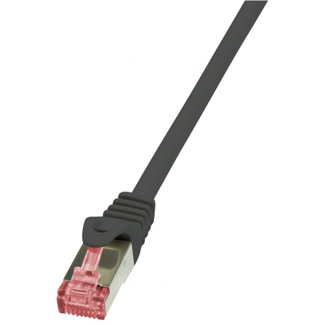 LogiLink PrimeLine - Patch cable - RJ-45 (M) to RJ-45 (M) - 2 m - SFTP, PiMF - CAT 6 - halogen-free, snagless - black - 2